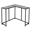 Monarch Specialties Accent Table, Console, Entryway, Narrow, Corner, Living Room, Bedroom, Metal, Laminate, Grey, Black I 2156